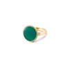 Miss Spring Monaco Signet Ring Groene Agaat