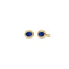 Miss Spring Oorknop Brilliantly Bezel Ovaal Saffier
