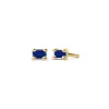 Miss Spring Oorknop Brilliantly Baquette Blauw Saffier MSO569-BS