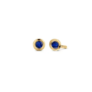Miss Spring Oorknop Brilliantly Bezel Briljant Saffier MSO610-SA