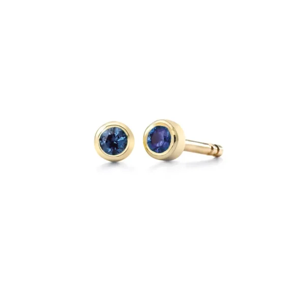 Miss Spring Oorknop Button Blauw Saffier