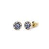 Miss Spring Oorknop Disc Blauw Saffier