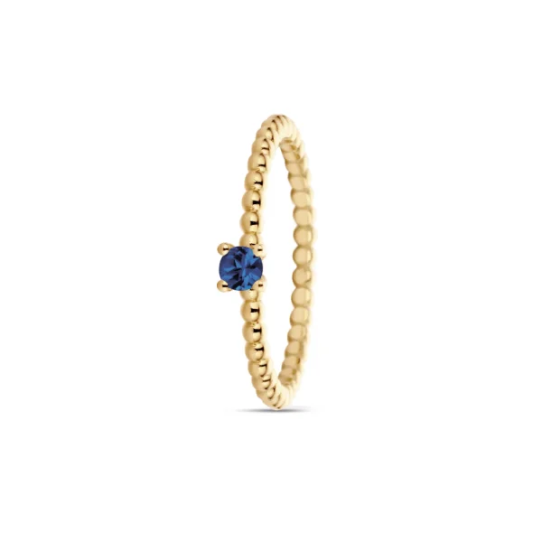Miss Spring Ring Billie Large Blauw Saffier MSR601 L-SA