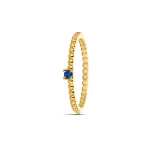 Miss Spring Ring Billie Small Blauw Saffier MSR601 S-SA