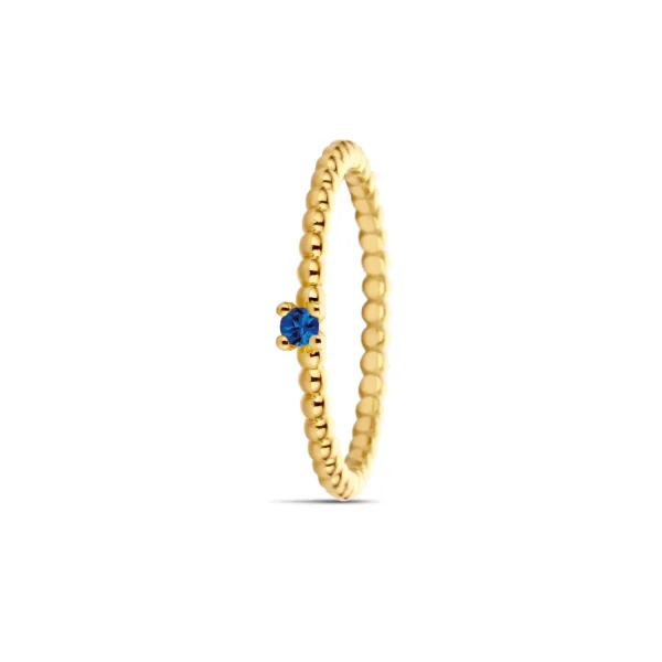 Miss Spring Ring Billie Small Blauw Saffier MSR601 S-SA