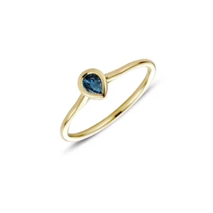 Miss Spring Ring Brilliantly Bezel Pear London Blue Topaas MSR715LBT