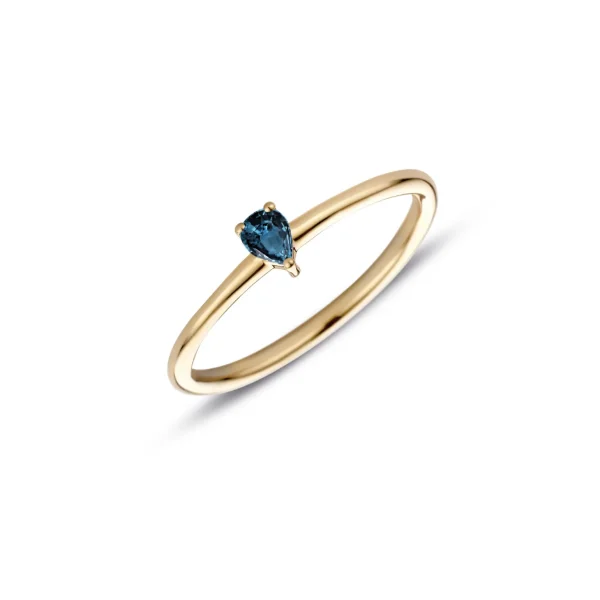 Miss Spring Ring Brilliantly Pear London Blue Topaas MSR711-LBT