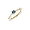 Miss Spring Ring Brilliantly Cushion London Blauw Topaas Diamant MSR713-LBT-DI