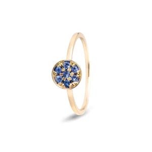 Miss Spring Ring Disc Blauw Saffier
