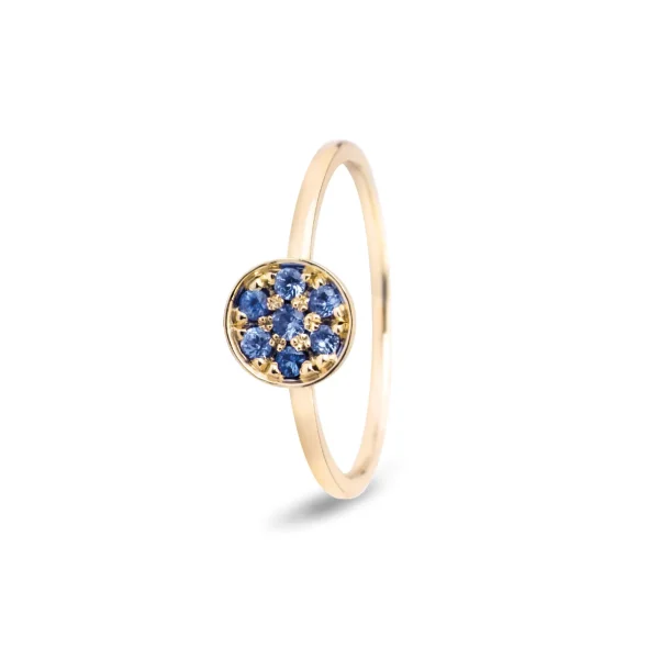 Miss Spring Ring Disc Blauw Saffier