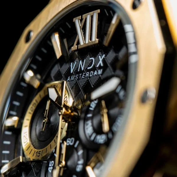 VNDX Horloge MD11885-01 Wise Man Staal Goud Zwart