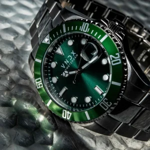 VNDX Horloge MS14750-17 AMS. LXRY. Staal Groen