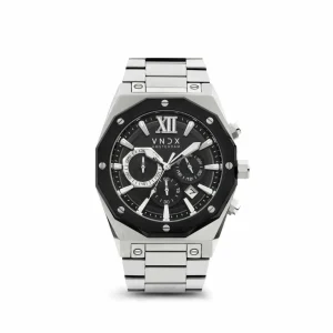 VNDX Horloge MS11885-01 Wise Man Staal Zwart Zilver