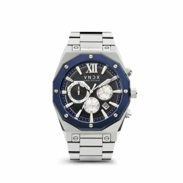 VNDX Horloge MS11885-03 Wise Man Staal Zilver Blauw